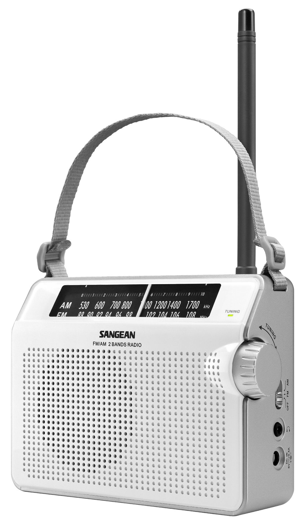 Sangean Pr-D6Wh Am/Fm Compact Analog Portable Radio
