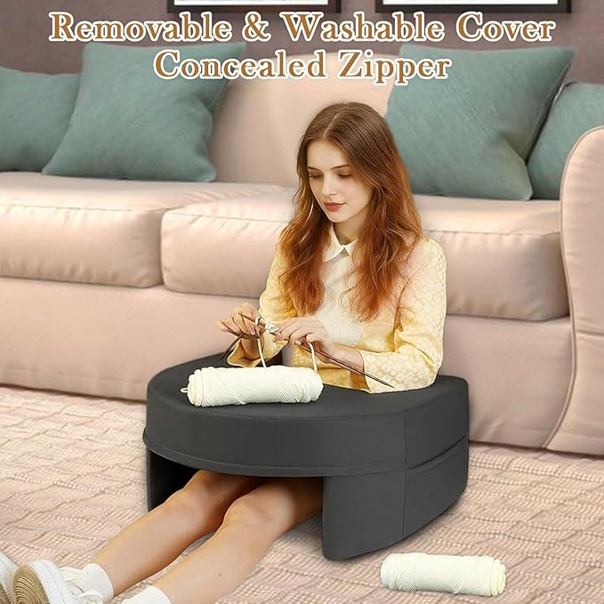 Reading Pillow for Gaming Extra Large, Wide Lap Desk Pillow for Adult Reading, Arm Rest Memory Foam Cushion Pillow for Working, Playing, Steam Deck Switch/Sitting in Bed Floor Couch Sofa (Grey)