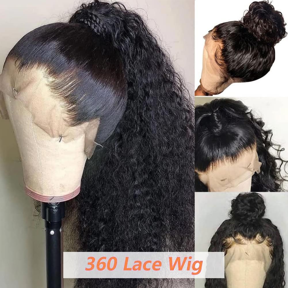 UPIGUILK HD 360 Lace Front Wigs Human Hair Pre Plucked Full Lace Wigs For Black Women Human Hair Frontal Wig Human Hair 180 Dens