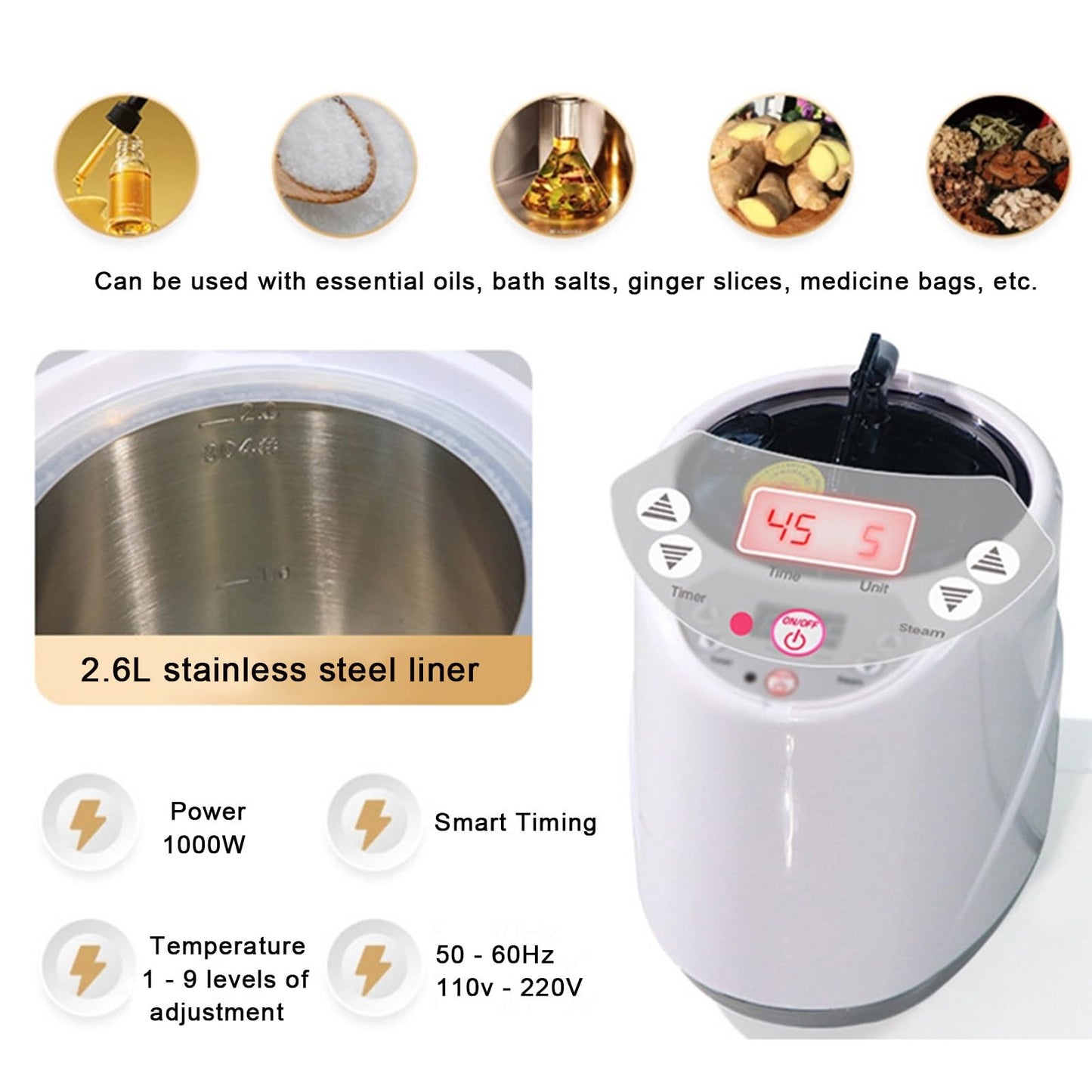 guoyjmm Portable Sauna,Pentagon Sauna Tent, Sauna Box, Personal Steam Sauna Room, Home Sauna Spa with 2.6L Steam Generator, Remote Control, Timer, Folding Chair