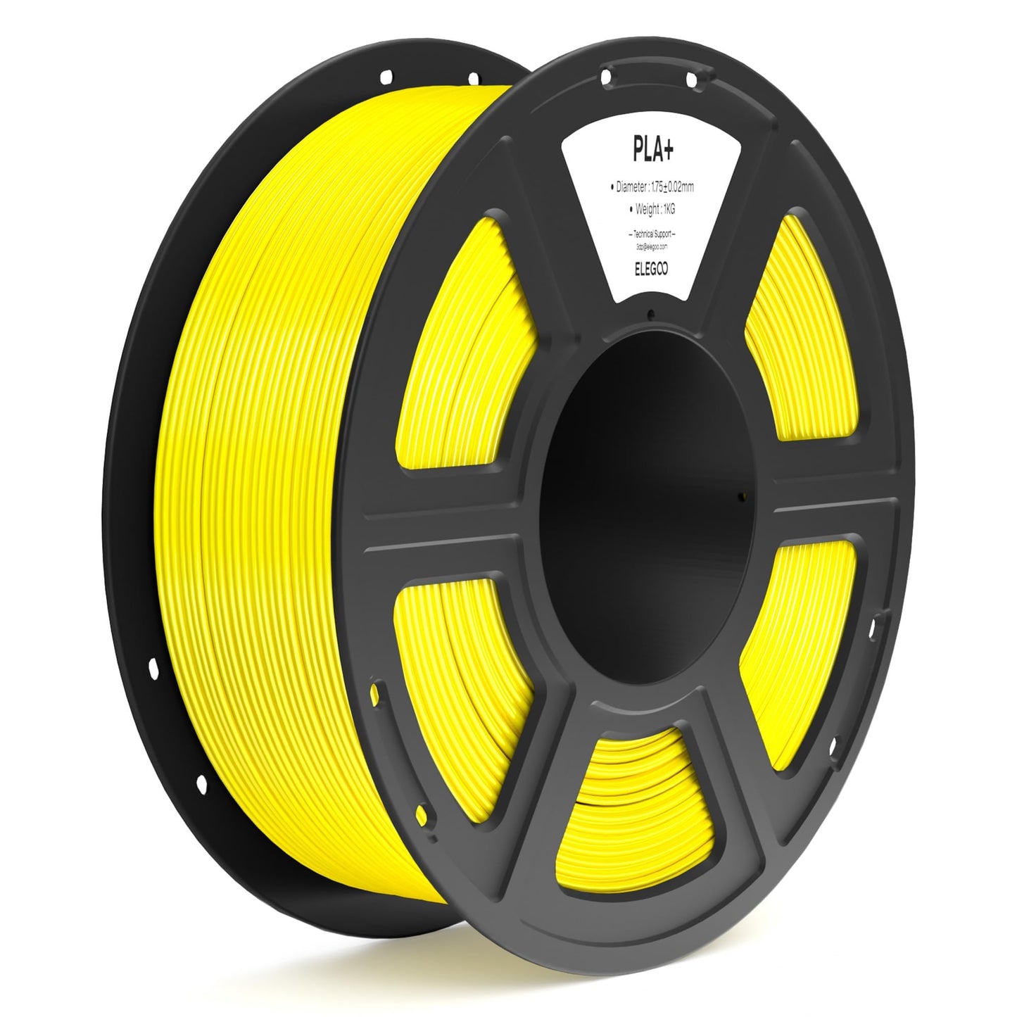 ELEGOO PLA+ Filament 1.75mm Yellow 1KG, High Toughness PLA Plus 3D Printer Filament Dimensional Accuracy +/- 0.02mm, 1kg Spool(2
