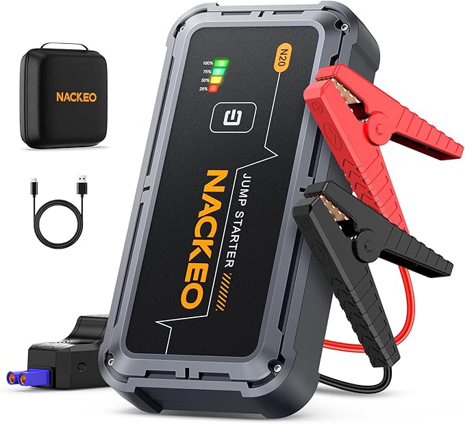 NACKEO Car Jump Starter 7000A Car Battery Jump Starter Portable Pack for Up to All Gas and 10.0L Diesel Engine 12V Jump Bo...