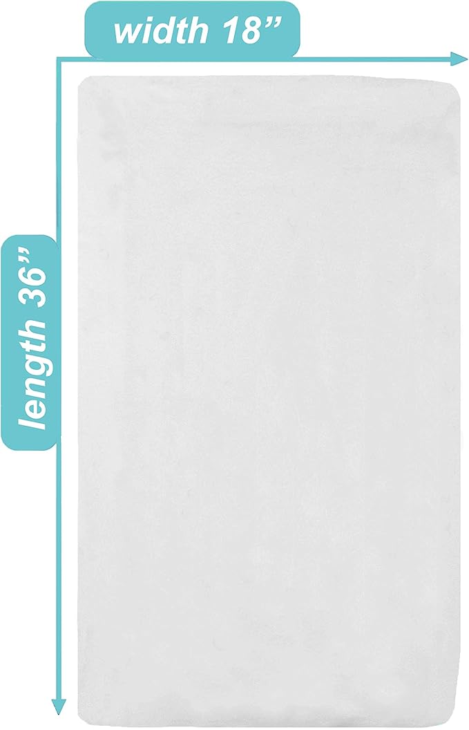 American Baby Company 100% Natural Cotton Fitted Cradle/Bassinet Sheet 36" x 18" - Soft, Breathable & Hypoallergenic Bed Sheet, White, Neutral for Boys & Girls