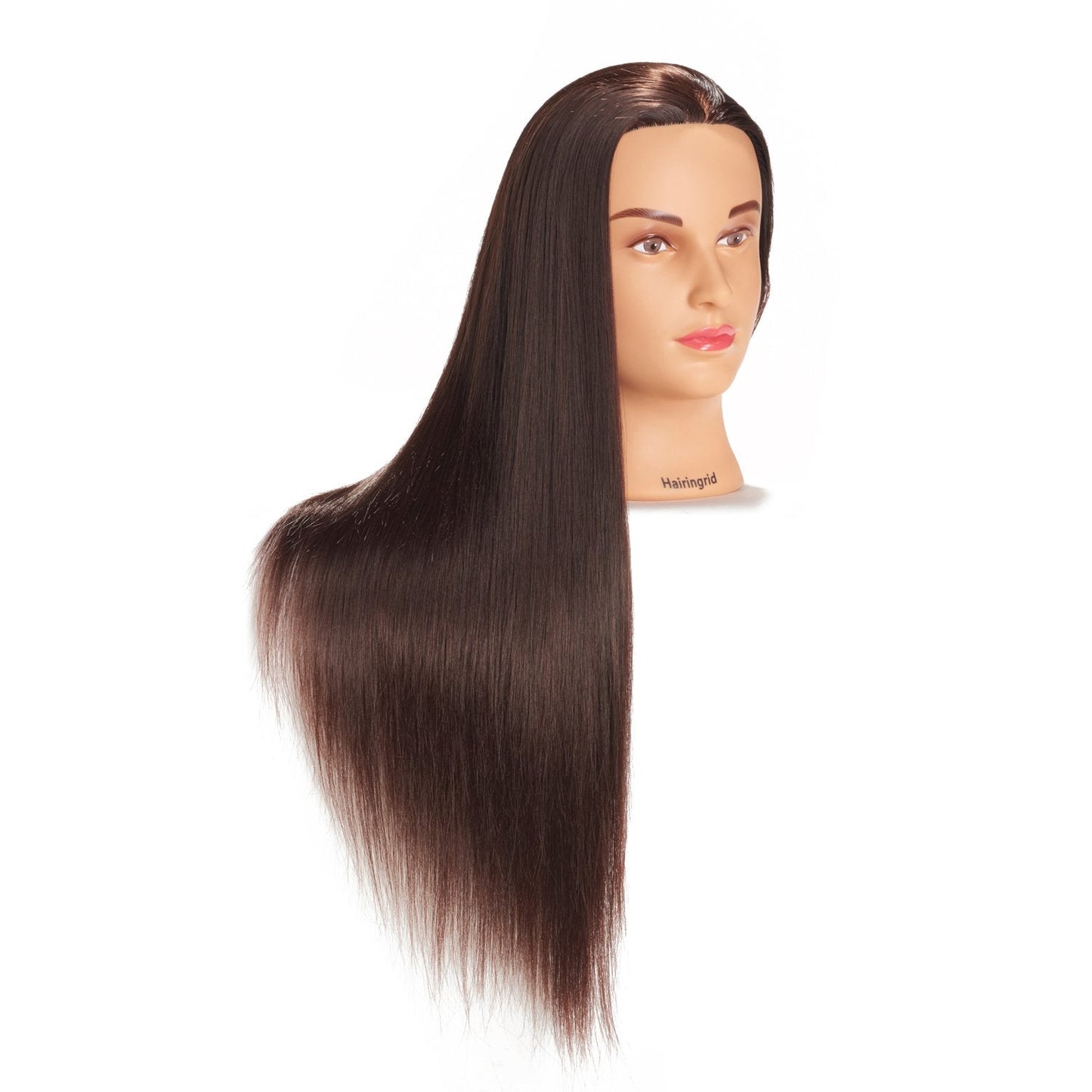 Hairingrid 26-28 Mannequin Head for Hair Styling Training - Manikin Cosmetology Doll With Synthetic Fiber Hair and Free Clamp Ho