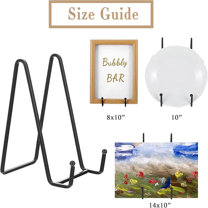 Yolev Picture Stands for Display 12 Pack 5.6 Inch Plate Stands for Display Book Plate Easel,Photo Frame ,Plaque