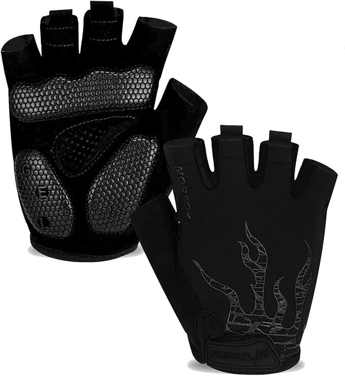 MOREOK Cycling Gloves Bike Gloves for Men/Women-[5MM Gel Pad] Half Finger Bicycle Biking Gloves for Cycling/Weight Liftin...