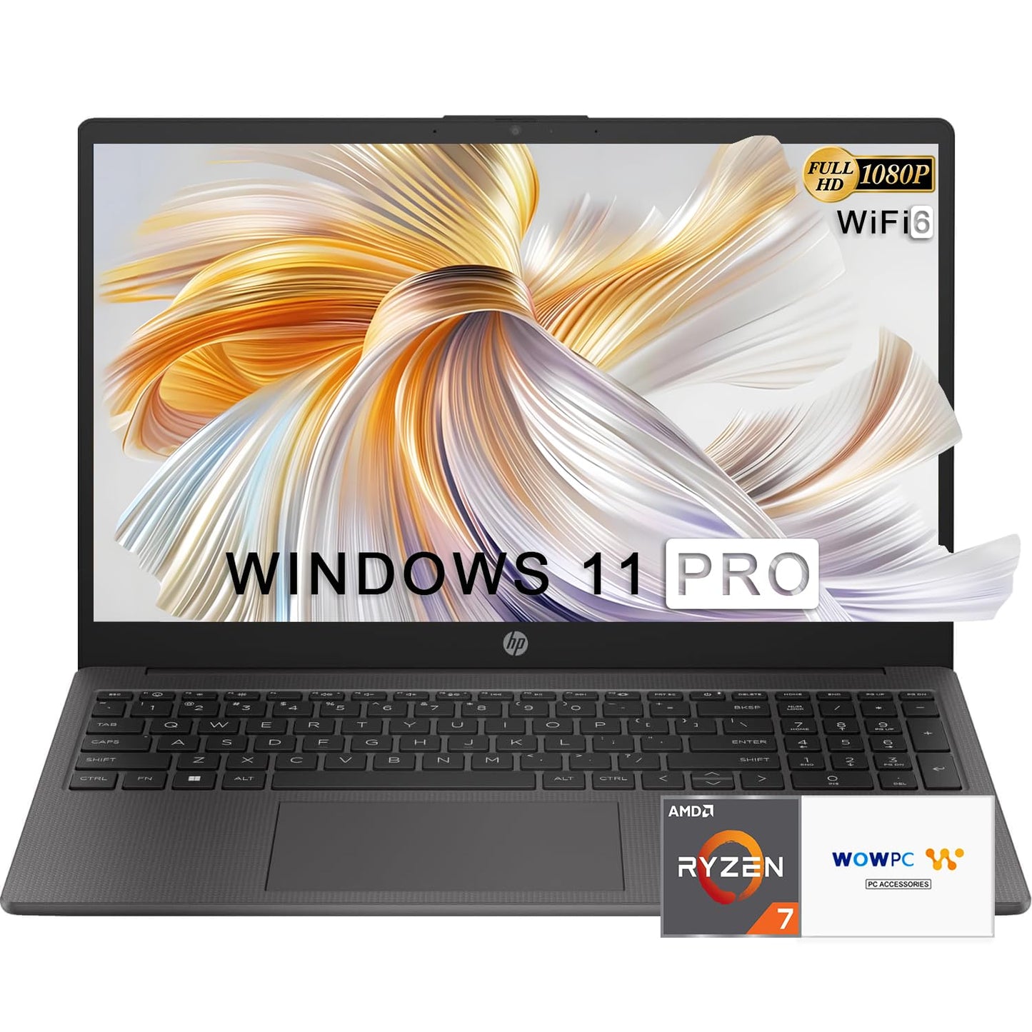 Hp 255 G10 Business Laptop, Amd Ryzen 7 7730U Processor (Beats I7-1355U), 32Gb Ram, 1Tb Ssd, 15.6 Fhd Led Display, Spill-Resista