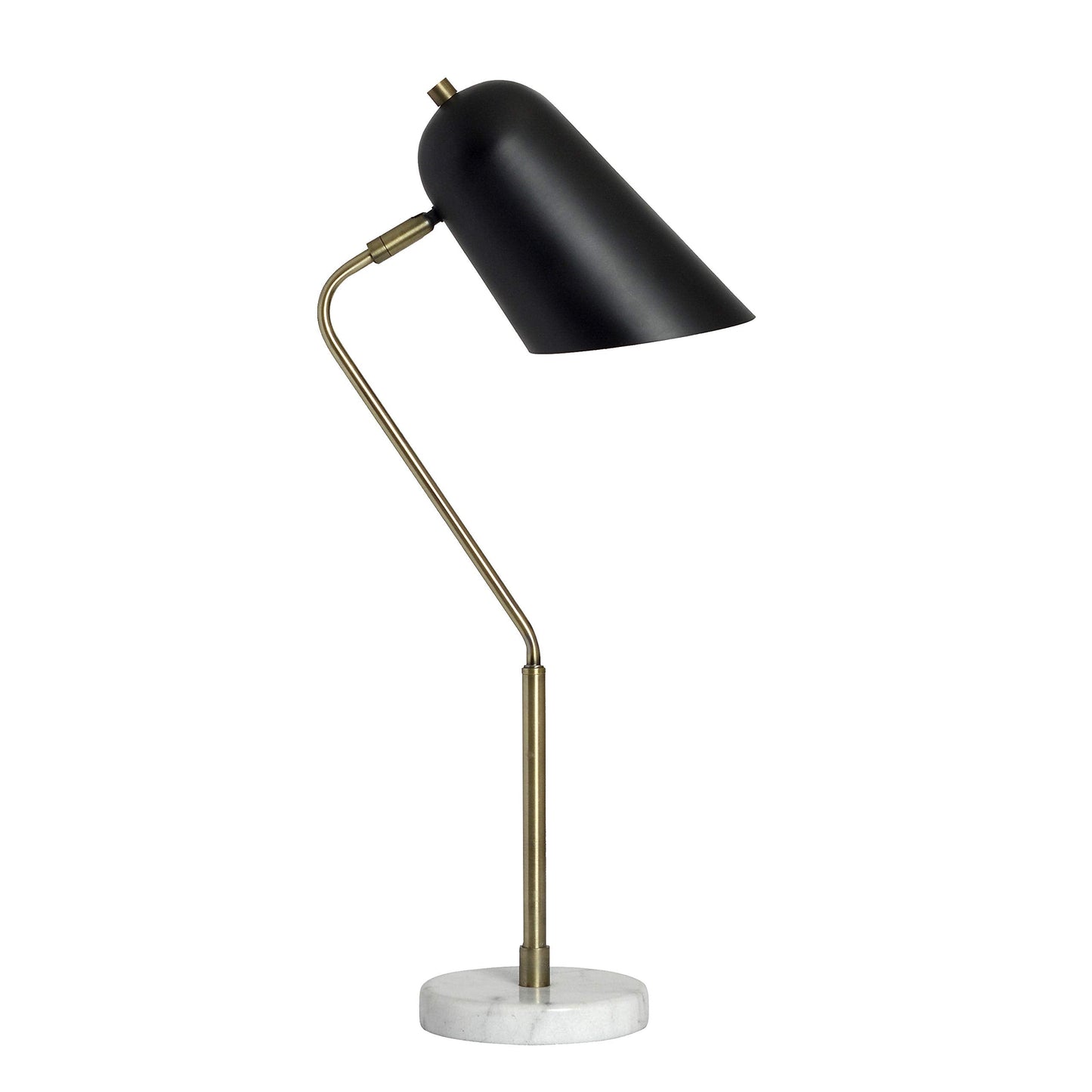 Elegant Designs Arched Desk Lamp, Antique Brass, Metal, 9.5inL x 6inW x 23.5inH, Model LD1058-ABS