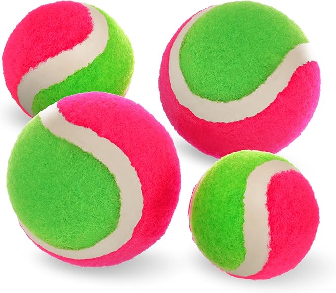 Hanaive 4 Pcs 2 Size Toss and Catch Ball Game Replacement Balls Catch Set for 3 4 5 6 7 8 9 10 Year Boys Girls Adults, 2.5...