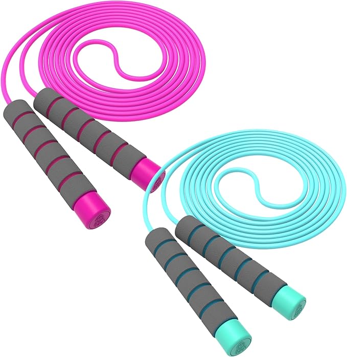 Jump Rope For Kids,Jump Rope Kids,Adjustable Soft Skipping Rope With Skin-Friendly Foam Handles For Boys,Girls,Women, Men,...