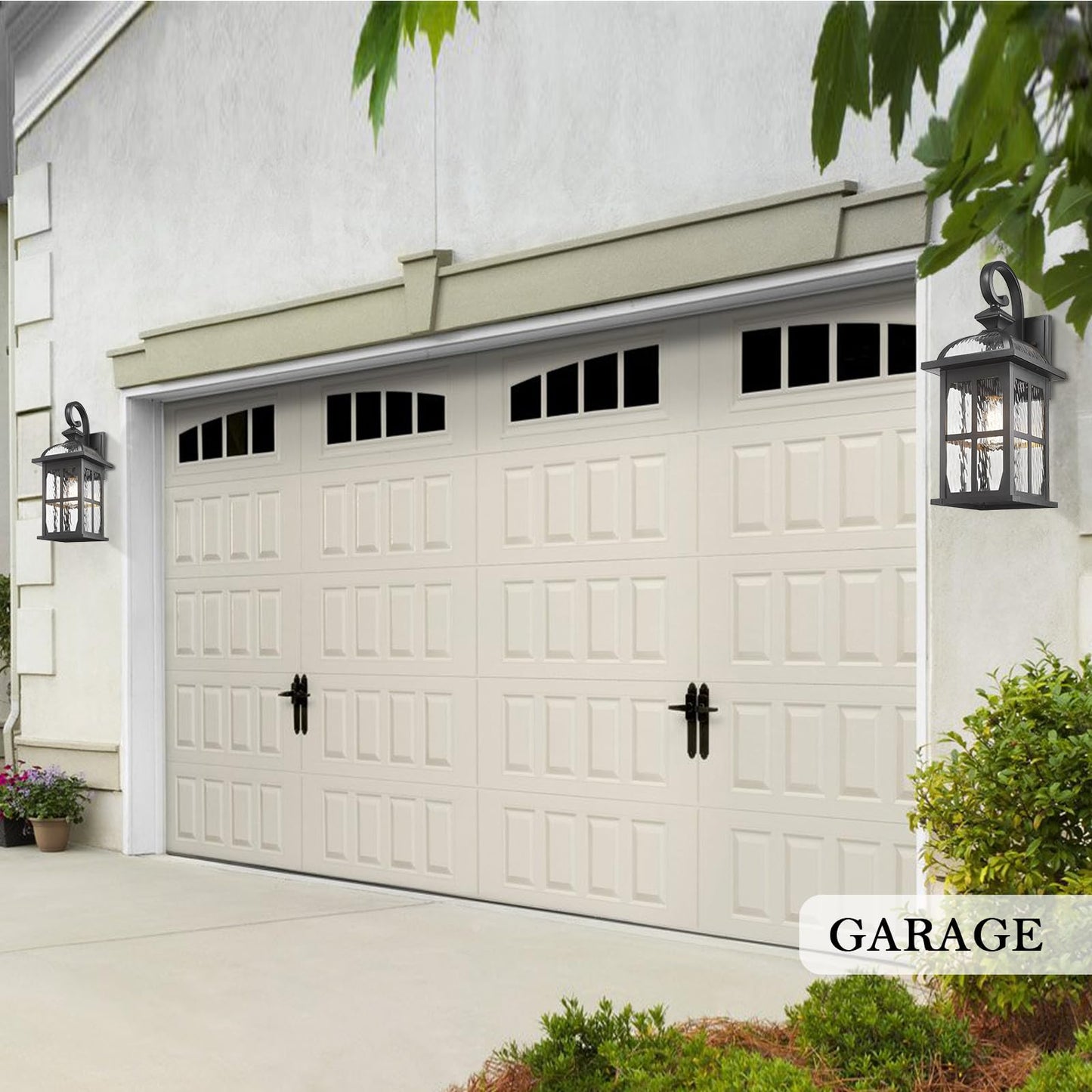 Darkaway Large Outdoor Wall Light  22Inch Exterior Light Fixture With Water Ripple Glass  Aluminum Outside Lights Sconces Exterior Lighting For House Porch Patio Doorway Garage