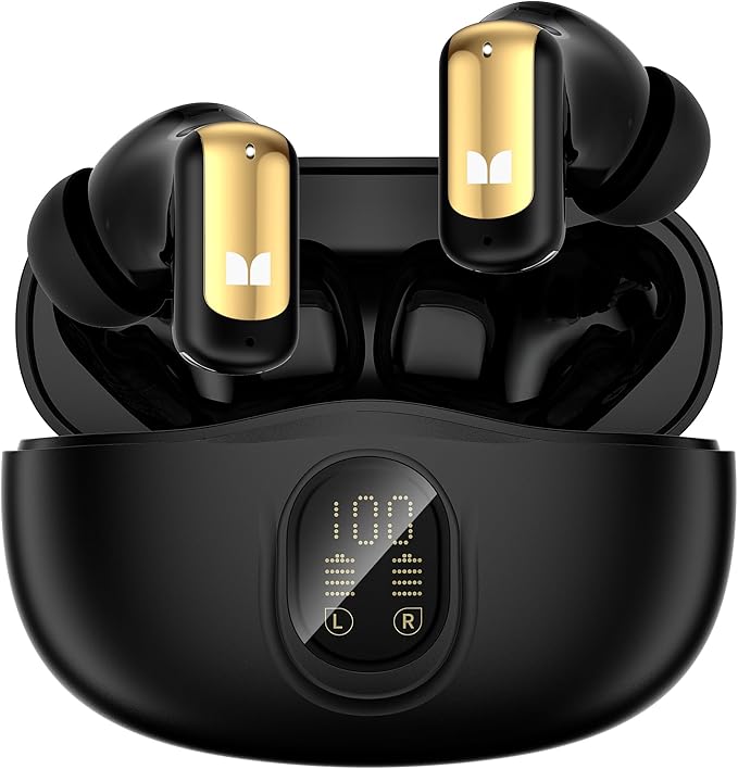 Monster N-Lite 217 Wireless Earbuds, Immersive Stereo Sound, Bluetooth 6.0 in-Ear Headphones, Built-in Smart Noise Cancell...