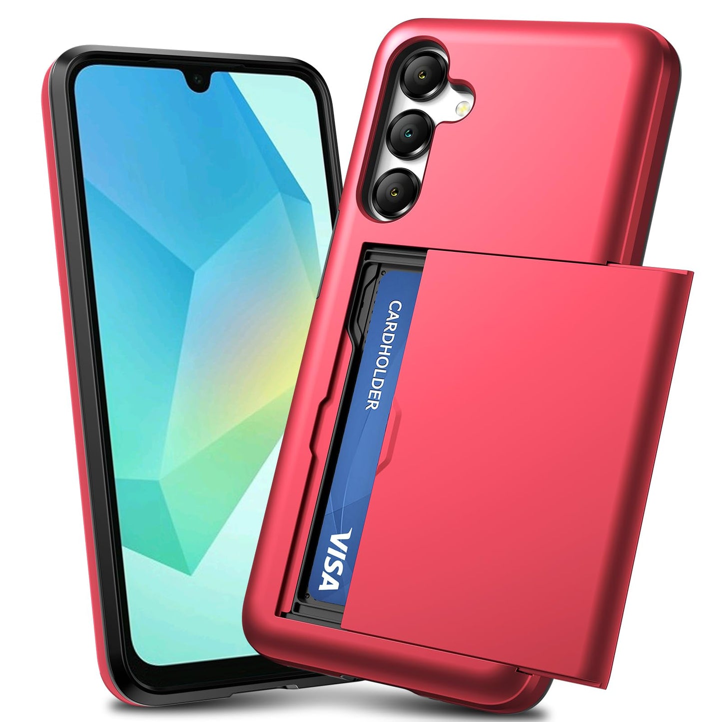 Topaux For Samsung A16 5G Wallet Case Galaxy A17 5G Wallet Case 2 Credit Card Holder Slide Cover Back Pocket Id Slot Raised Beze