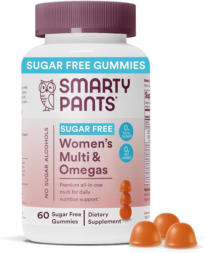 SmartyPants Masters Formula Women 50+ Gummies, Sugar Free Women's Multivitamin Gummies, 120 and 60 Count