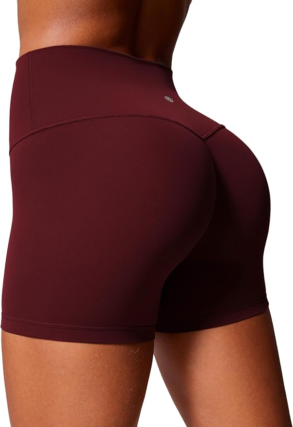 CRZ YOGA Secretsculpt Butterlift Biker Shorts 4" - No Front Seam High Waisted Womens Workout Gym Booty Scrunch Butt