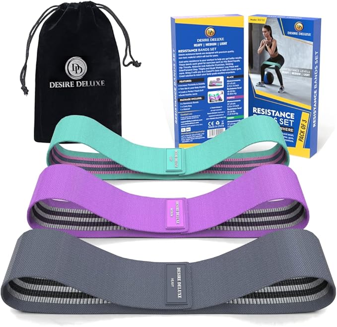 Desire Deluxe Resistance Band Exercise Workout Equipment Bands Set for Working Out Physical Therapy - Men & Women Elastic ...