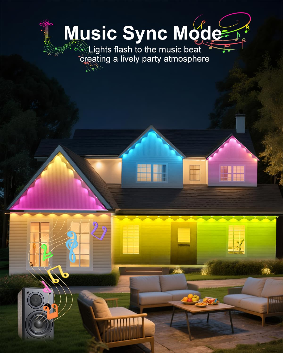 Tropwellhouse Permanent Outdoor Lights For House  200Ft Rgb Smart Led Eave Lights With App & Remote Control  Ip67 Waterproof For Outdoor Decorations Including Halloween  Christmas  And Daily Lighting