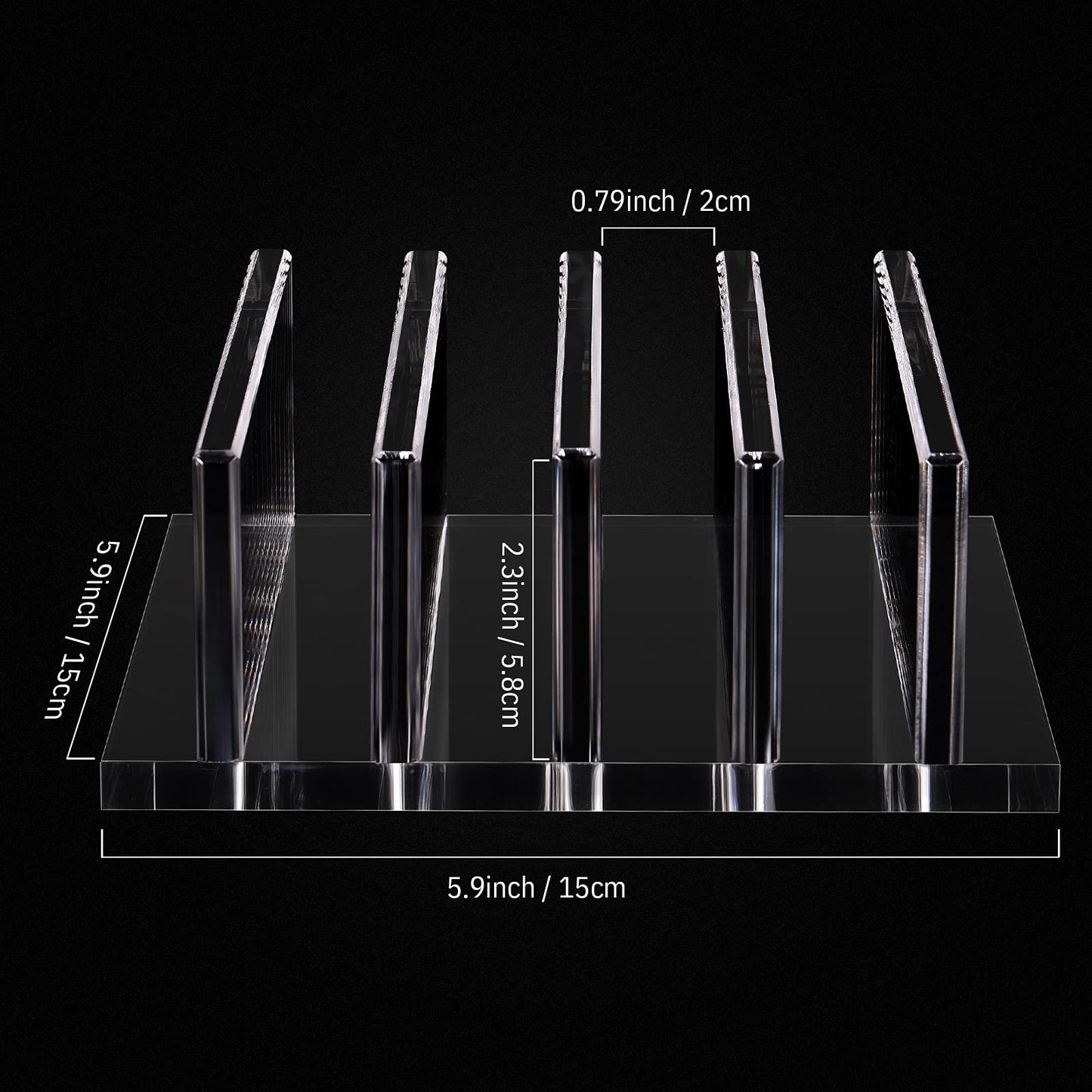 Frienda 1 Piece 4-Compartment Acrylic Vertical Laptop Stand, Can Accommodate With A Thickness Of Less Than 2 Cm, Fits Most Lapto