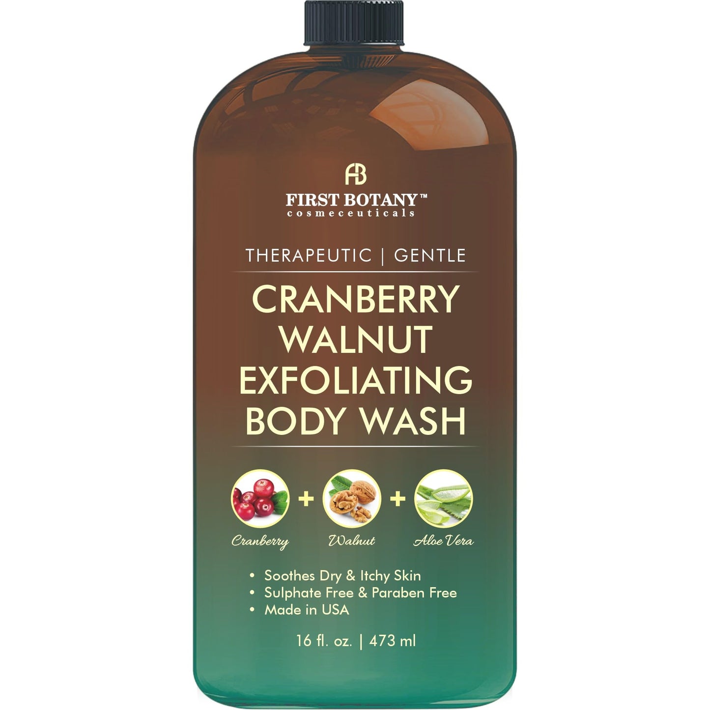 First Botany All Natural Body Wash - Fights Body Odor, Athletes Foot, Jock Itch, Nail Issues, Dandruff, Acne, Eczema, Shower Gel