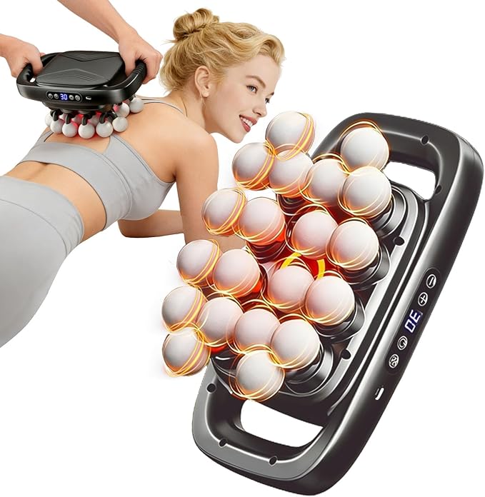 2026 Upgrade 20-Head Massage Gun Set, Deep Tissue Percussion Muscle Massager with 3 Modes & 30 Intensitie, Quiet Handheld ...