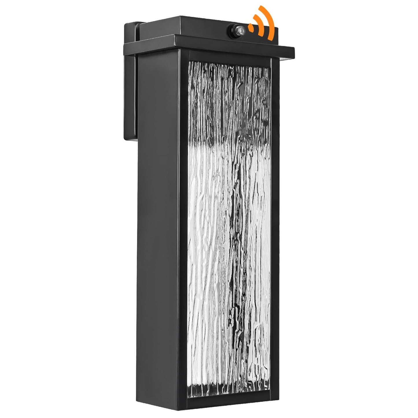 Venzblomia 16 Black Dusk To Dawn Led Outdoor Wall Light  Large Exterior Lighting Fixture  Modern Outside Wall Mounted Porch Sconce  Waterproof Patio Lantern Lamp With Sensor  1 Pack