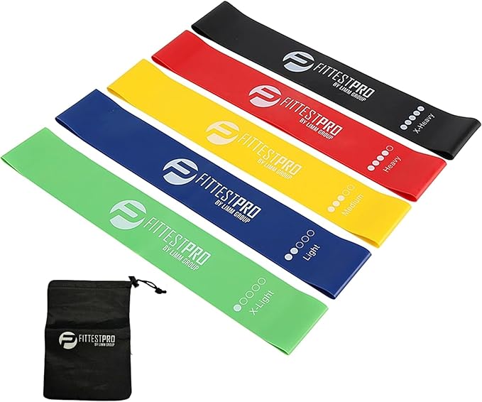 Fittest Pro by Limm Resistance Bands for Legs and Butt, Fabric Exercise Loop Bands Yoga, Pilates, Rehab, Fitness and Home ...