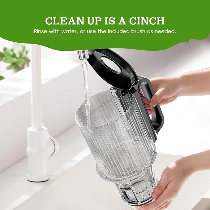Cold Press Juicer, Juicer Machines with 4.35'' Wide Feed Chute, Stainless Steel Slow Masticating Juicers Easy to Clean, Ergonomic Operational Panel Design, High Juice Yield, Gray Knob