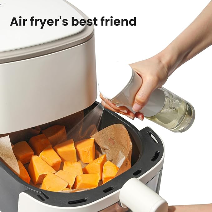 Mistifi oil spray Fine Mist Spray Bottle for Air Fryer, Olive Oil, Healthy Nonstick Frying, Commercial & Home Kitchen Use (200ml PET plastic bottle) FS998