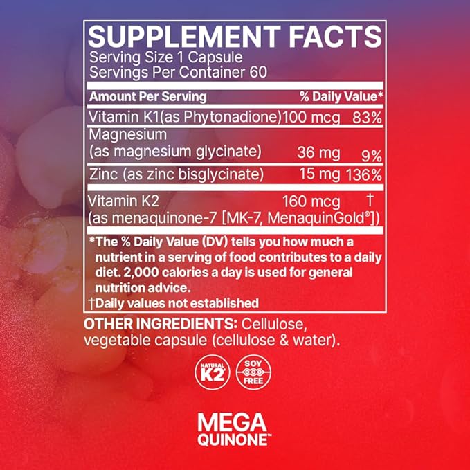 Microbiome Labs RestorFlora Spore & Yeast Probiotics Supplement (50 Capsules) + MegaQuinone K2-7 Complete Vitamin K Supplement Vitamin K1 & K2 MK-7 K2 with Magnesium & Zinc (60 Capsules) - 2 Products