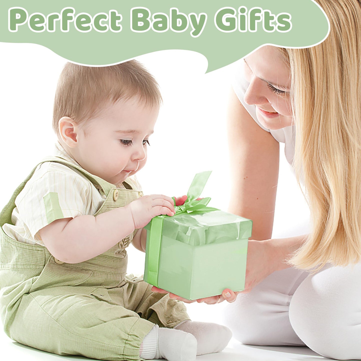Bufims Silicone Baby Feeding Set, Baby Led Weaning Supplies, Eating Essentials Utensils with Suction Plate and Bowl, Pocket Bib, Sippy Cup with Lid, Forks Spoons Snack Container, for 6+ Months, Green