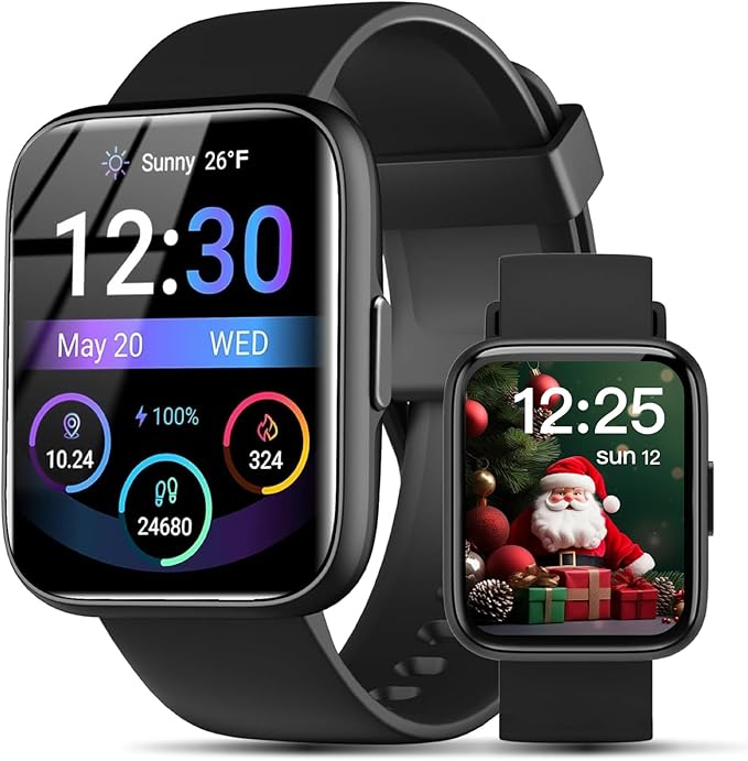 JeeJTek Smart Watches for Men Women - 1.83" HD 2025 Fitness Tracker with 100 Sports Modes, Heart Rate/Sleep Monitor, Bluet...