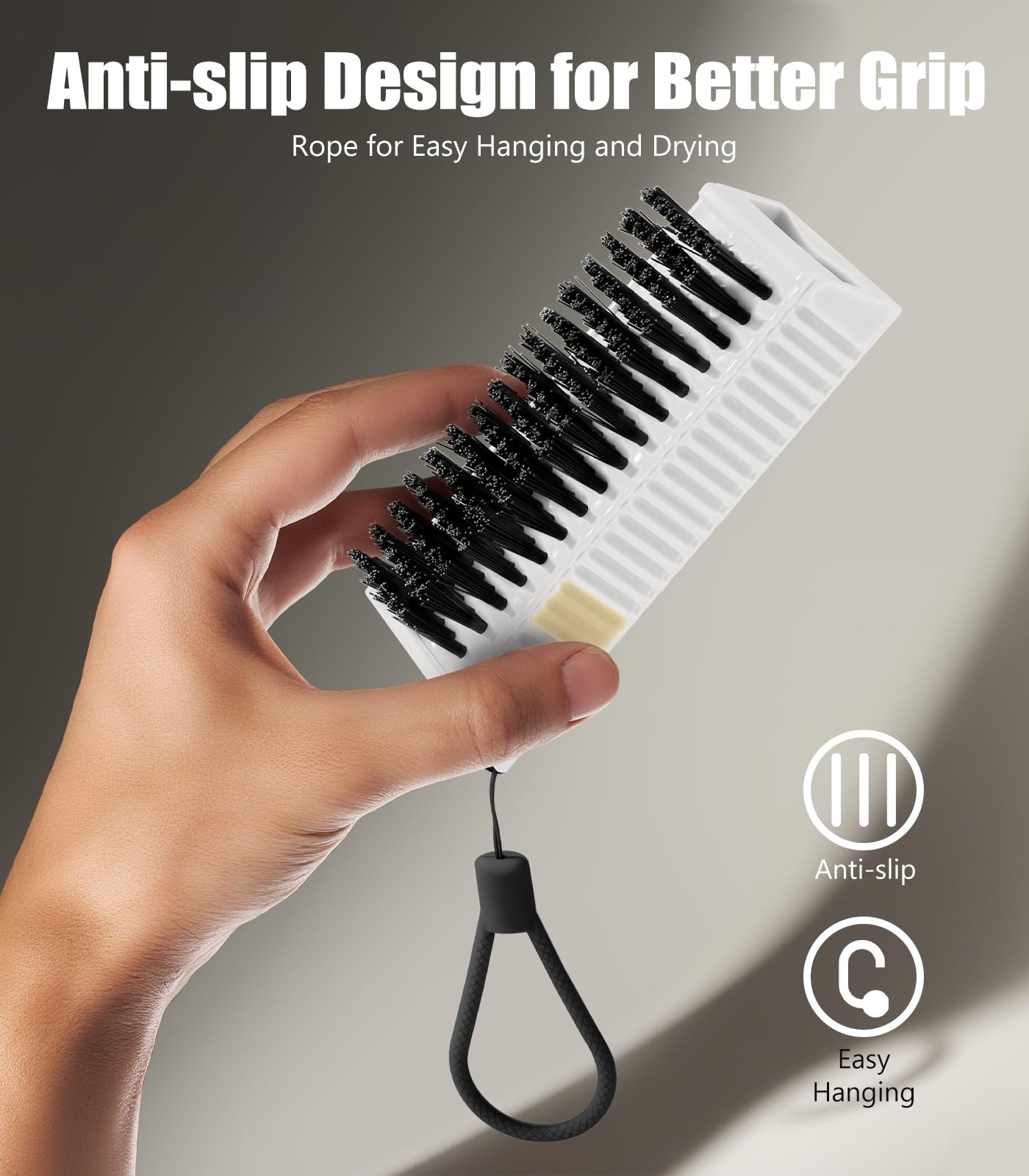 Larbois Nail Brush for Cleaning Fingernails, 2Pack Heavy Duty Nail Brushes Remove Dirt and Paint Fingernail Brush Deep Cleaning
