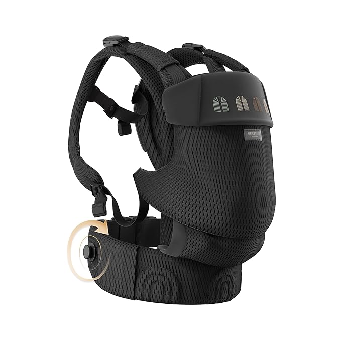Rainbow Baby Carrier Newborn to Toddler, Breathable Mesh Baby Carrier with Adjustable Waist Rotary Knob, Enhanced Lumbar Support, Ergonomic, Sunshield,Lightweight Infant Carrier for 7-33 lbs