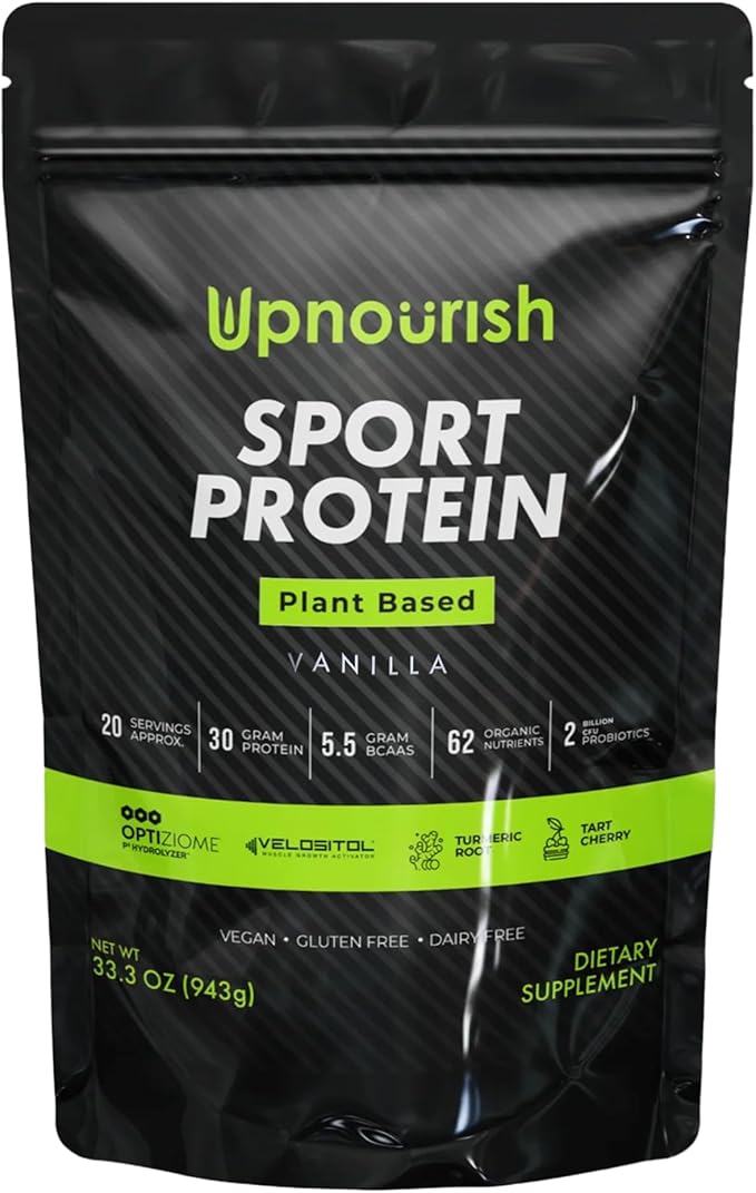 Vegan Sport Protein Powder Vanilla – 30g Plant Based Protein, VELOSITOL, BCAAs, Organic Greens & Fruits, Probiotics, Tart Cherry for Post Workout Recovery, Inform Sports Certified Keto - 20 servings