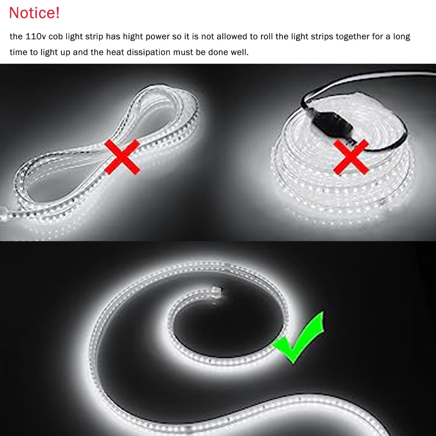 Chnmalitai 9.84Ft Led Strip Lights Outdoor Waterproof  6500K Super Bright Led Tape Lights 110 V White Rope Lights 360 Leds Strip Lighting For Bedroom  Backyards  Garden