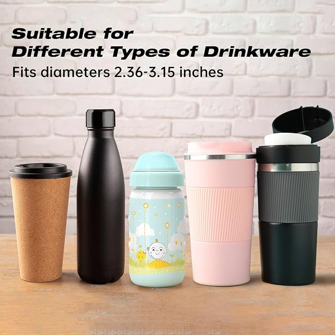 NiHome Tumbler Grip Compatible with 14oz Stanley Quencher, Fit for 12 15oz Zak Owala kids Cups Accessories Handle, Silicone Dual-Handle Tumbler Handles for Home Travel Outdoors Daily Use (2PCS,Blue)