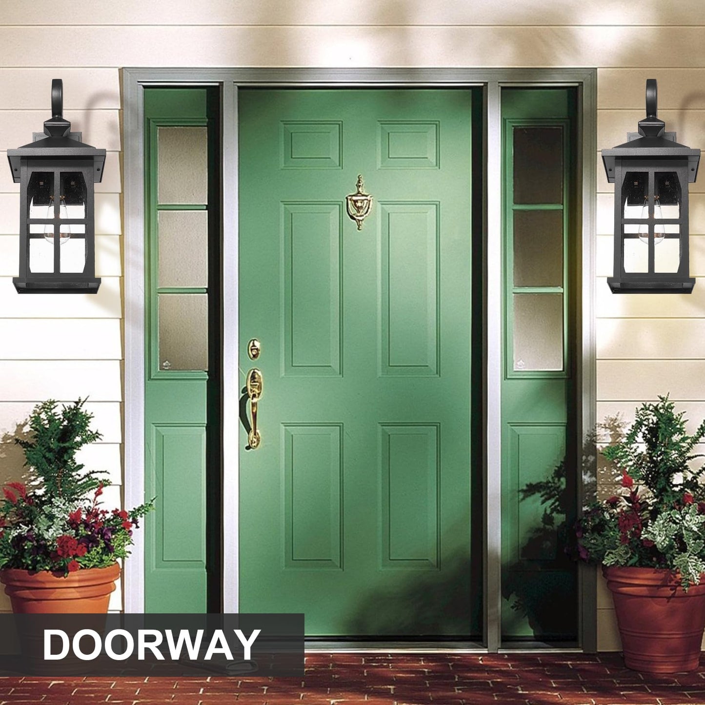 Darkaway Large Outdoor Light Fixtures Wall Mount  21Inch Outside Wall Lights Exterior Lighting Fixture With Seeded Glass Outdoor Wall Sconce For House Porch Hallway Garage  2Pack