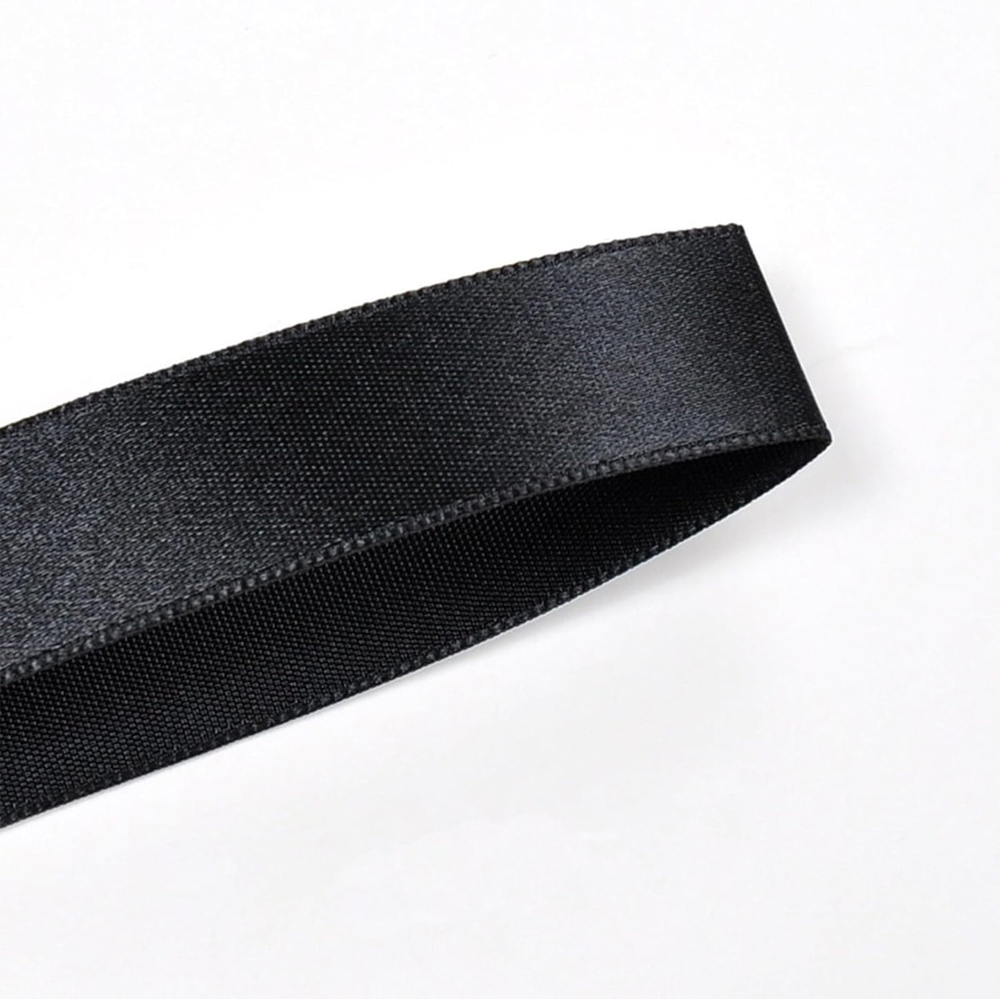 5/8" x 100 Yards Black Polyester Satin Ribbon Single Faced Bulk Fabric Ribbons for Gift Wrapping, Crafting, Bows Making, Sewing, Wedding, Home Decor
