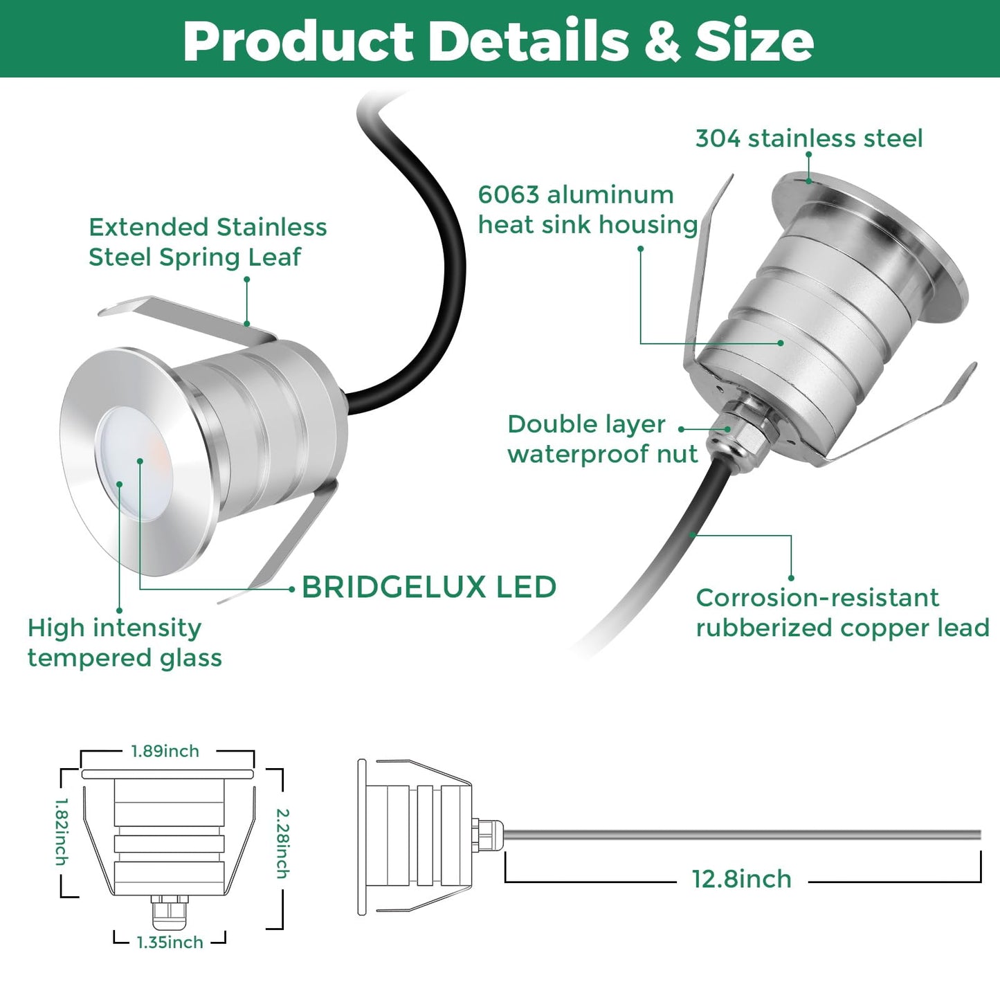 Gardencoin Outdoor Recessed Led Lights  Heavy Duty Soffit And Deck Lighting Flush Mount  3W 12-24V Low Voltage Landscape In Ground Well Light  Underwater Pond Light  Dimmable Widely Used  5000K 6Pack
