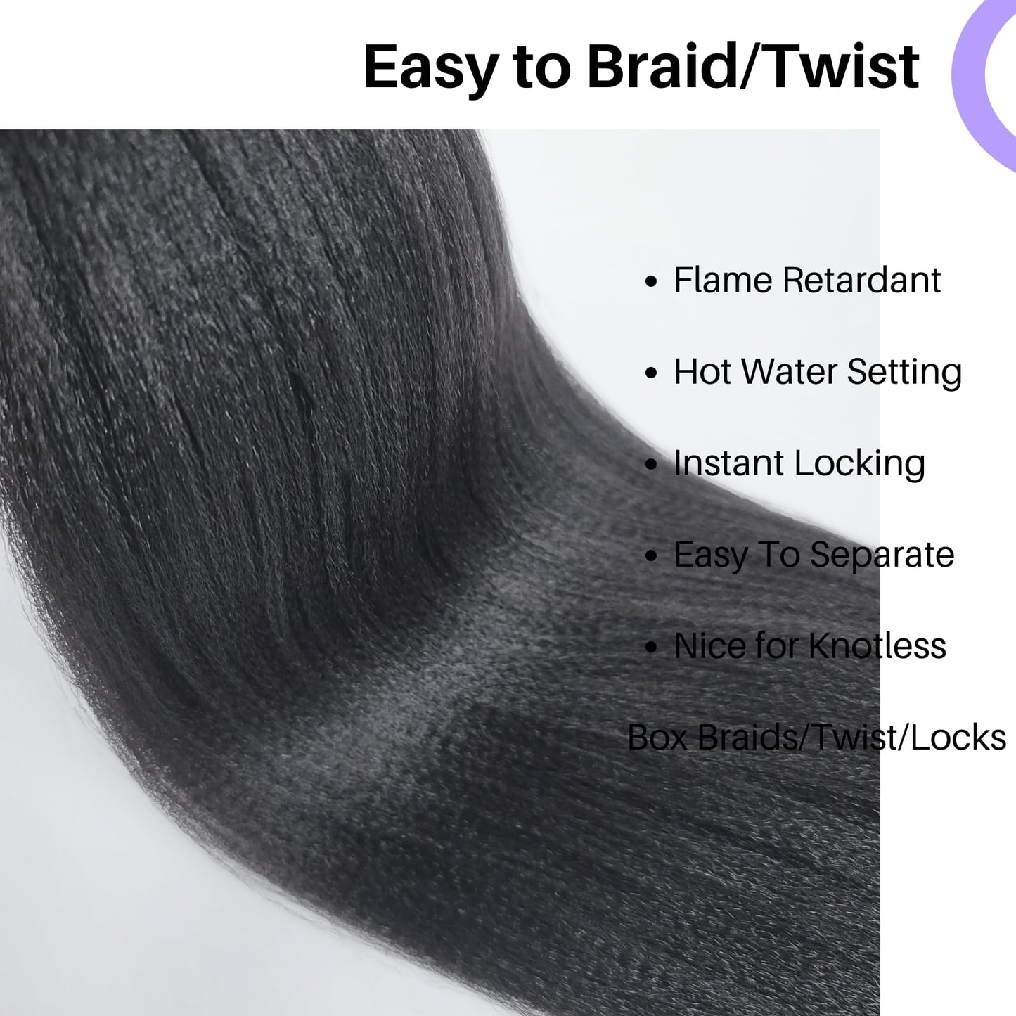 Short Black Braiding Hair Pre Stretched 14 Inch for Knotless Braids Synthetic 1B Braiding Hair for Bob Box Braids (14Inch, Pack