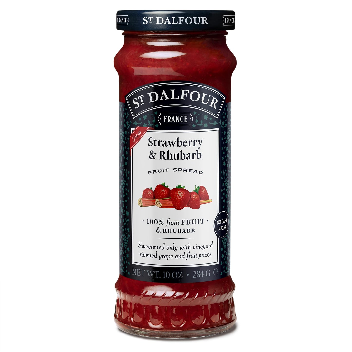 St. Dalfour Strawberry & Rhubarb Fruit Spread - 10oz - 100% from Fruit & Rhubarb  No Artificial Ingredients  Non-GMO  No Cane Sugars  All Natural