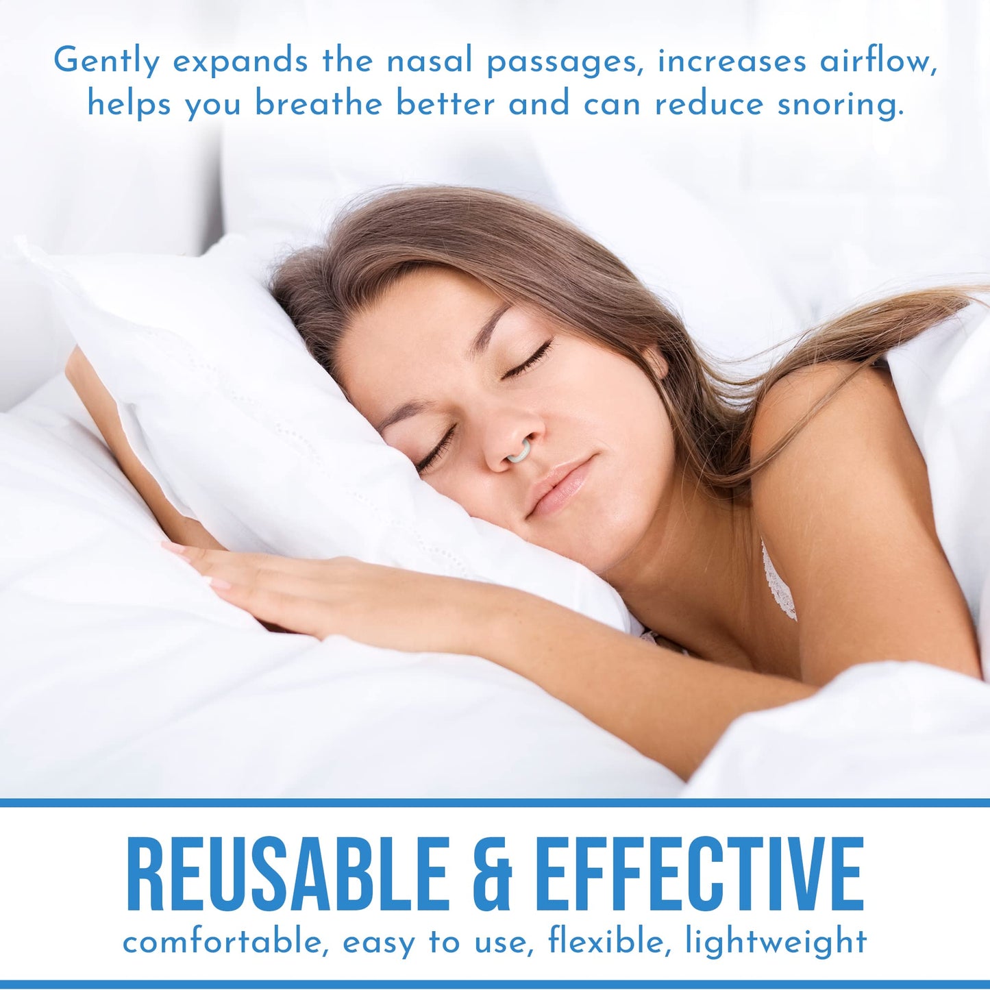 Made in USA! Nasilator Anti-Snoring Devices - Soft and Flexible Nasal Dilators | Improves Breathing & Sleeping | Snoring Solution | Reusable & Better Than Nasal Strips Pack of 4 (Medium)