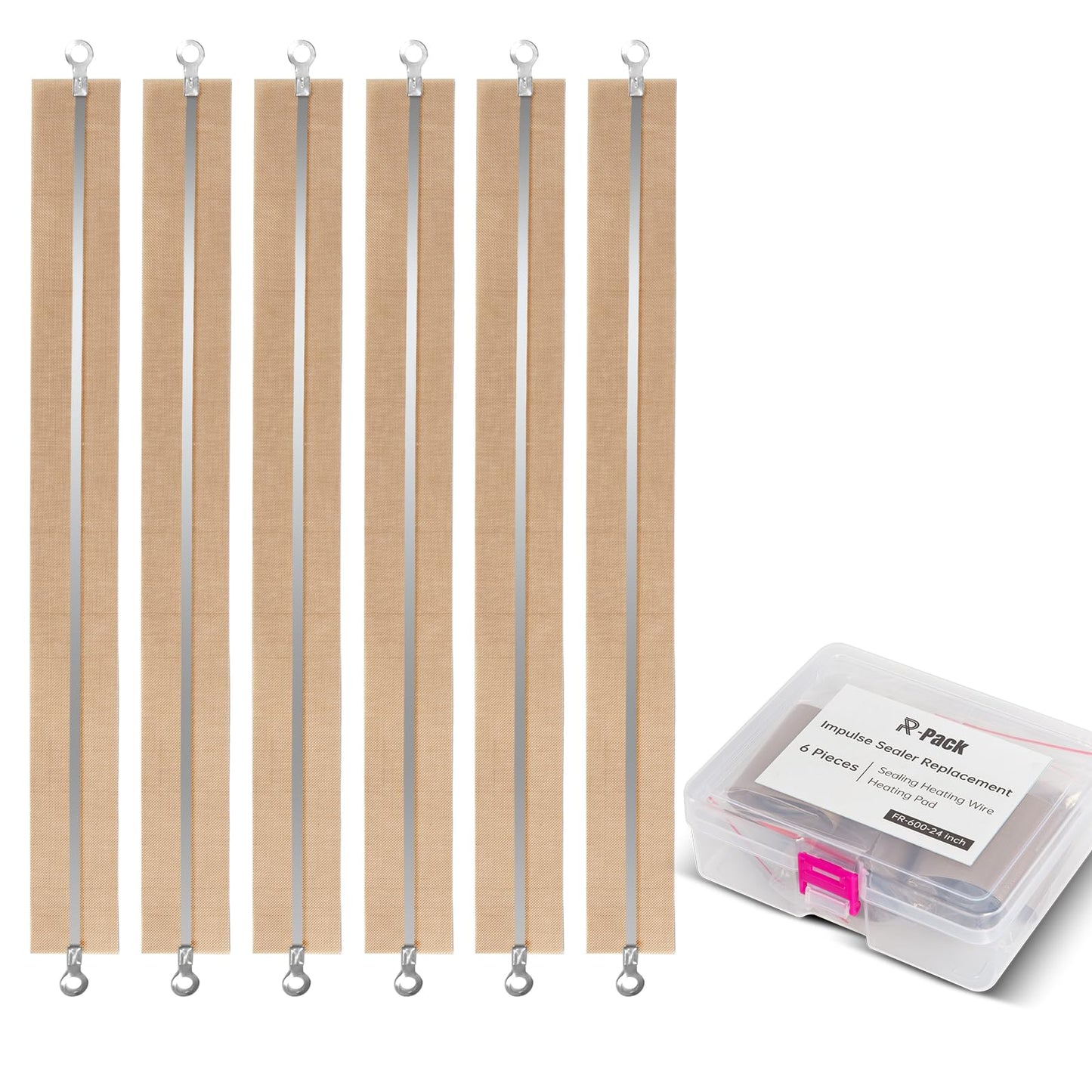 R-PACK Impulse Sealer Heat Wire Element Strip - 24in Sealing Replacement Heating Wires for Sealing Machines (Sealing width : 3mm)