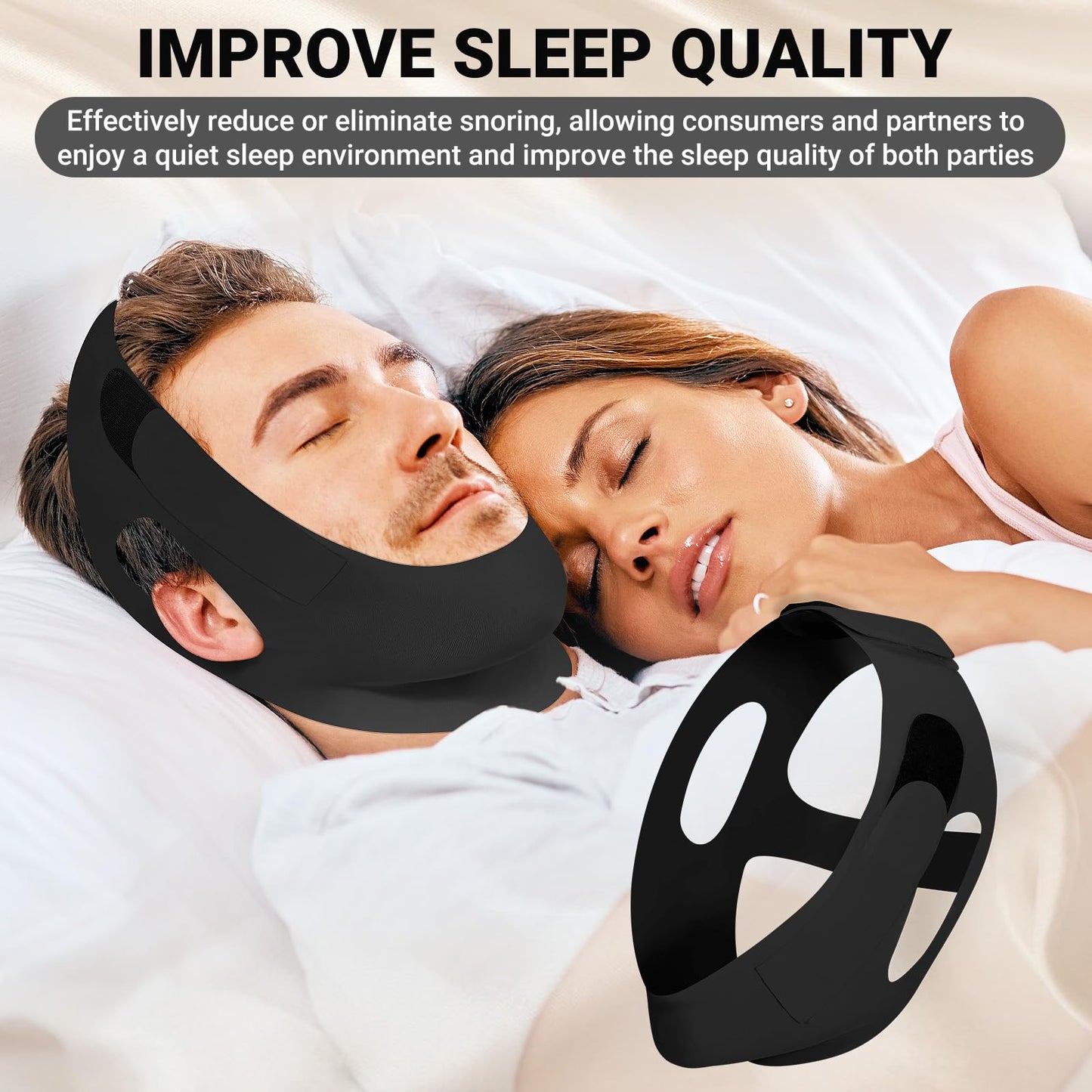 REROIO Snore Stopper for CPAP Users Chin Strap