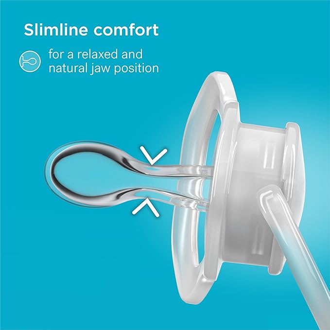 Smilo Baby Pacifier with Orthodontic Design for Healthy Dental Development - Stage 3 for Babies 9+ Months - Pack of 3X 100% Silicone Pacifiers BPA Free - Glow-in-The-Dark