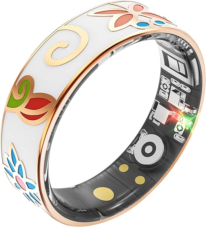 Fuomuto Smart Ring Health Tracking, Sleep Tracking, Heart Rate, Blood Oxygen, Blood Pressure，Fitness Ring, Activity Monito...