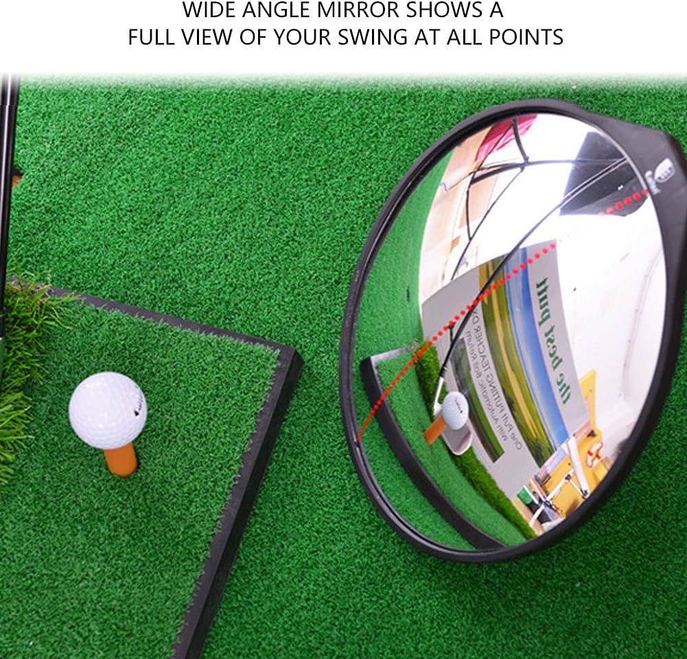 VGEBY Training Mirror, Adjustable Angle Convex Swing Trainer Practice Acrylic Stainless Stand Mirror Stuff Swing Mirror