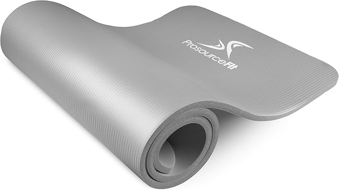 ProsourceFit Extra Thick Yoga and Pilates Mat ½” (13mm) or 1" (25mm), 71-inch Long High Density Exercise Mat with Comfort ...