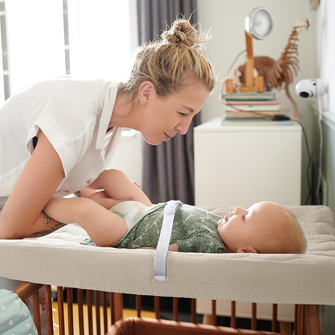 lulumoon Muslin Changing Pad Cover: Baby Cotton Quilted Changing Table Cover - Soft Changing Pad Sheets for Boys Girls