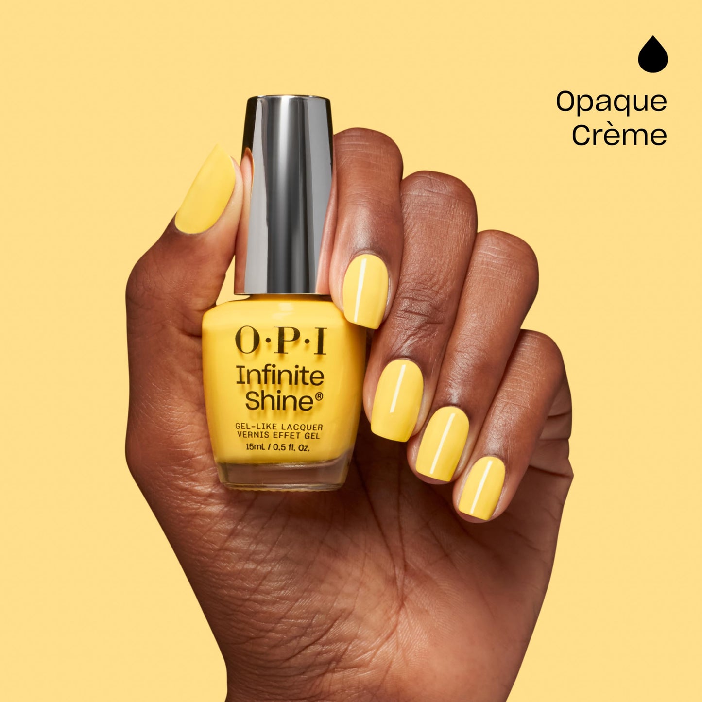 OPI Infinite Shine Keep Up Buttercup | Opaque Bright Yellow Long Wear Gel Like Crme Nail Polish | Make 'Em Jelly! Collection | S